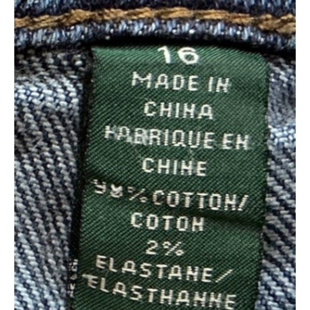 Lauren Ralph Lauren Vintage Jeans Straight Leg Dark Wash Blue Denim Womens 14 - Picture 8 of 16